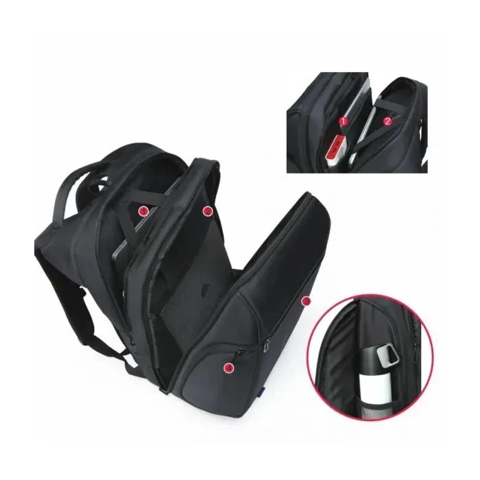 Рюкзак для ноутбука Kingsons 17 laptop backpack Black (KS3199W) (UA) ; Спосіб закриття: блискавка;
