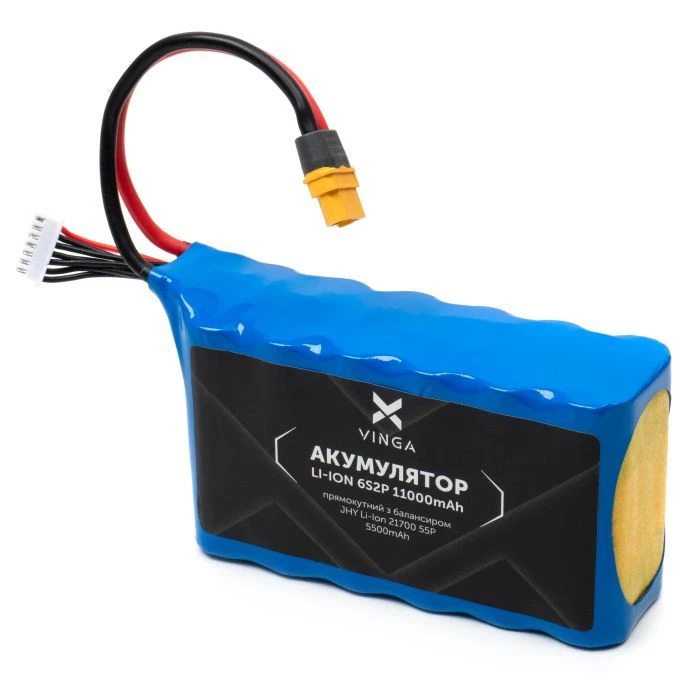Аккумулятор для дрона Vinga Li-ion 6S2P 11000mAh (JHY Li-Ion 21700 5500mAh) (V6S2P-11000MAH) (UA)