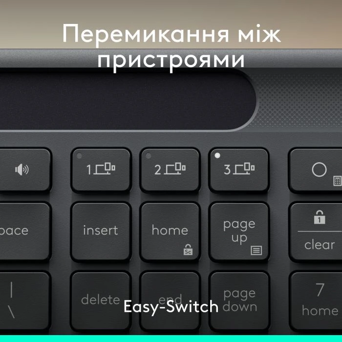 Logitech Slim Solar+ for Business Wireless/Bluetooth Graphite (920-013779) (UA)