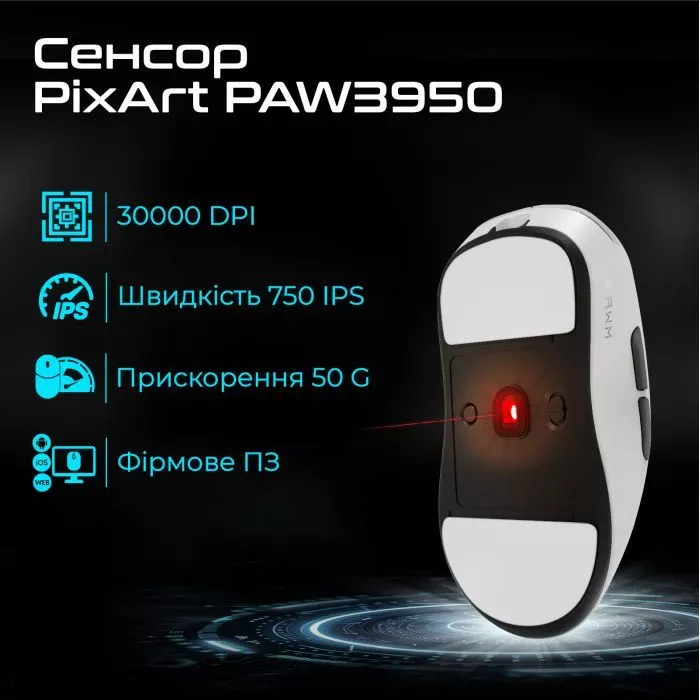 RAWM ES21Pro Wireless White (ES21PRO.white) (UA) ; Підключення: дротове,