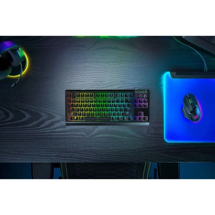 Razer BlackWidow V4 Low-Profile TKL Wireless/Bluetooth/USB Green switch UA Black (RZ03-05450500-R3M1) (UA) ; Конструкция: механическая; Тип