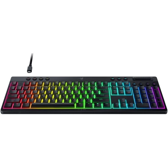 Razer BlackWidow V4 Low-Profile Wireless/Bluetooth/USB Green switch UA Black (RZ03-05270100-R3M1) (UA) Конструкція: механічна; Тип