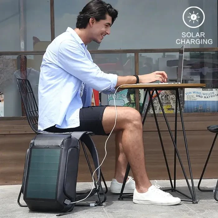 Рюкзак для ноутбука Kingsons 15.6 solar backpack Black (K9386W) (UA) ; Спосіб закриття: блискавка;