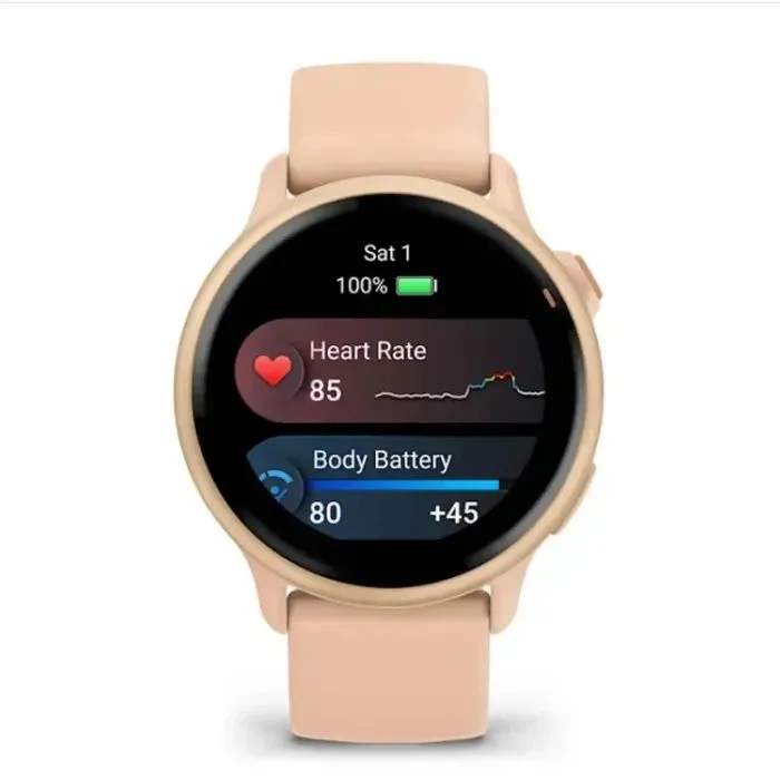 Смарт-часы Garmin vivoactive 6, Pink Dawn/P. Dawn Metallic, GPS смарт-годинник (010-02985-03) (UA) ; Форма часов: круглые;
