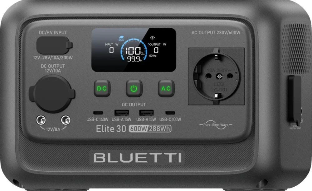 Зарядна станція BLUETTI Elite 30 V2 600W 288Wh (P-EL30V2-EU-GY-BL-010)