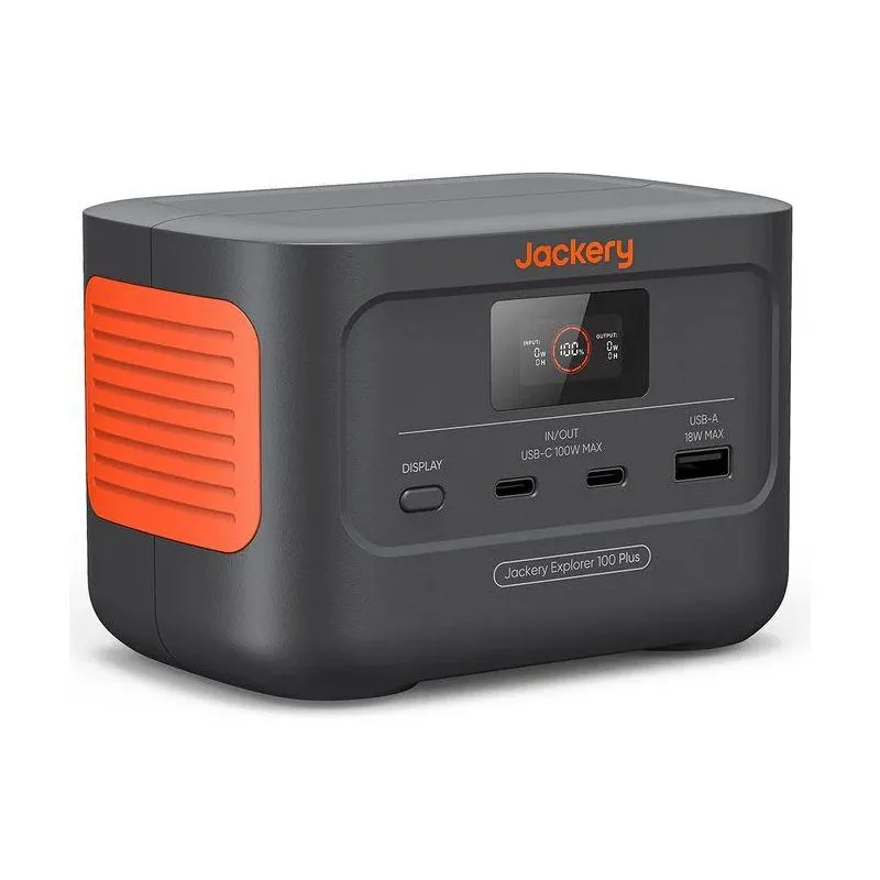 Портативная зарядная станция Jackery Explorer 100 Plus 99,2Wh/128W (21-0001-000164) (UA) Емкость: 99.2 Вт*ч / Химический