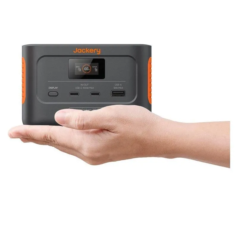 Портативна зарядна станція Jackery Explorer 100 Plus 99,2Wh/128W (21-0001-000164) (UA) Ємність: 99.2 Вт*год / Хімічний
