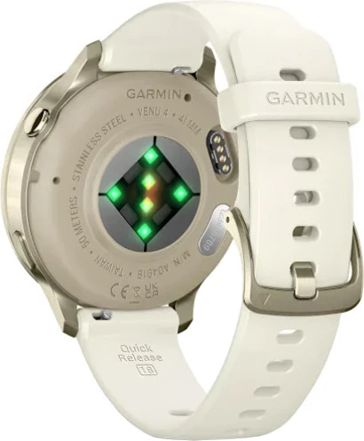 Смарт-годинники Garmin Venu 4 41 мм Lunar Gold з ремінцем з силікону Bone (010-03013-00) Бренд: Garmin; Лінійка: Venu 4; iOS: є;