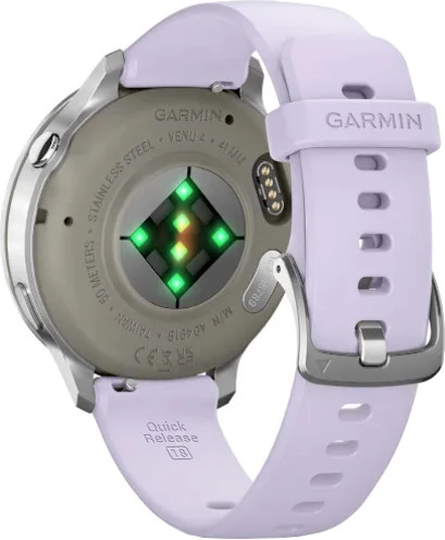 Смарт-годинники Garmin Venu 4 41 мм Сріблястий з перивінковим силіконовим ремінцем (010-03013-01) Бренд: Garmin; Лінійка: Venu 4; iOS: є;
