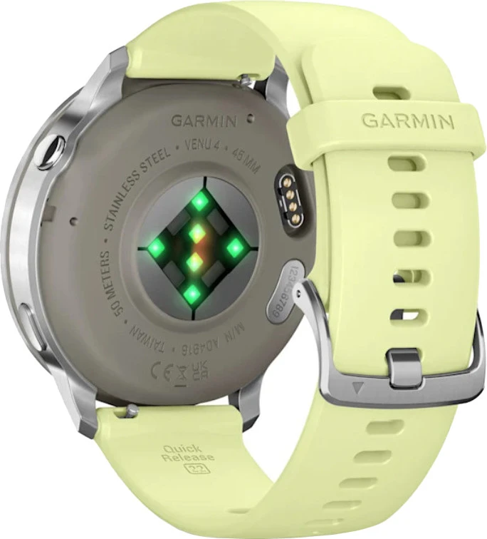 Смарт-часы Garmin Venu 4 45 mm Silver with Citron Silicone Band (010-03014-02/42)