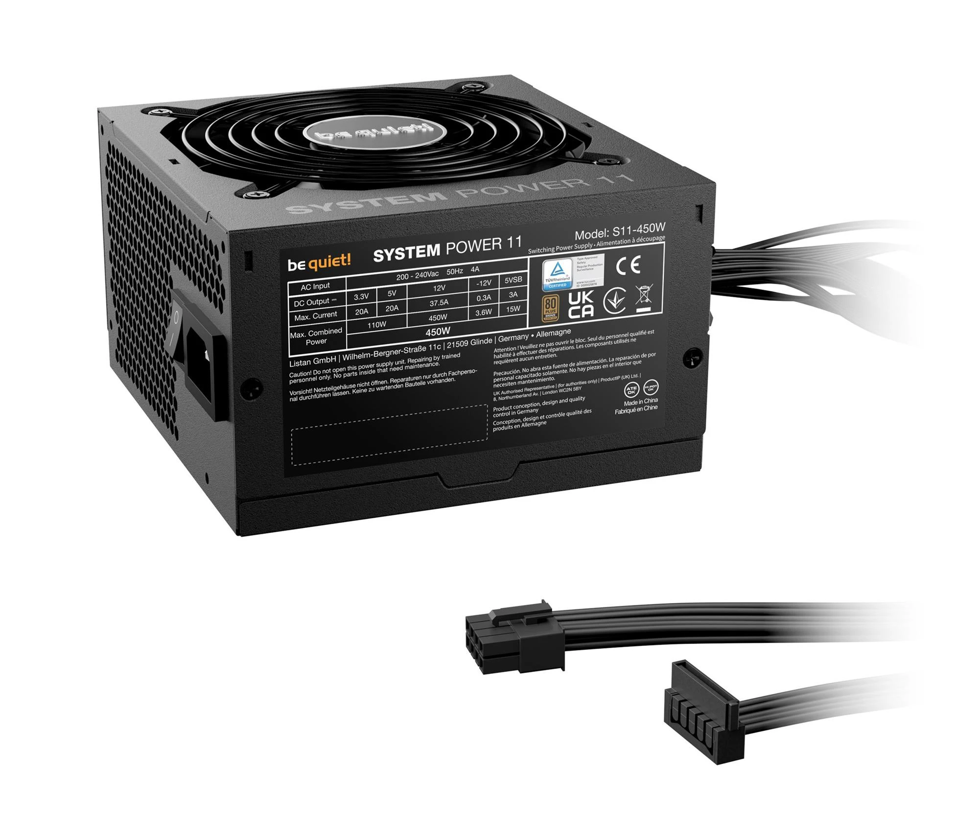 be quiet! System Power 11 450W 80 Plus Bronze (BP009EU) EU