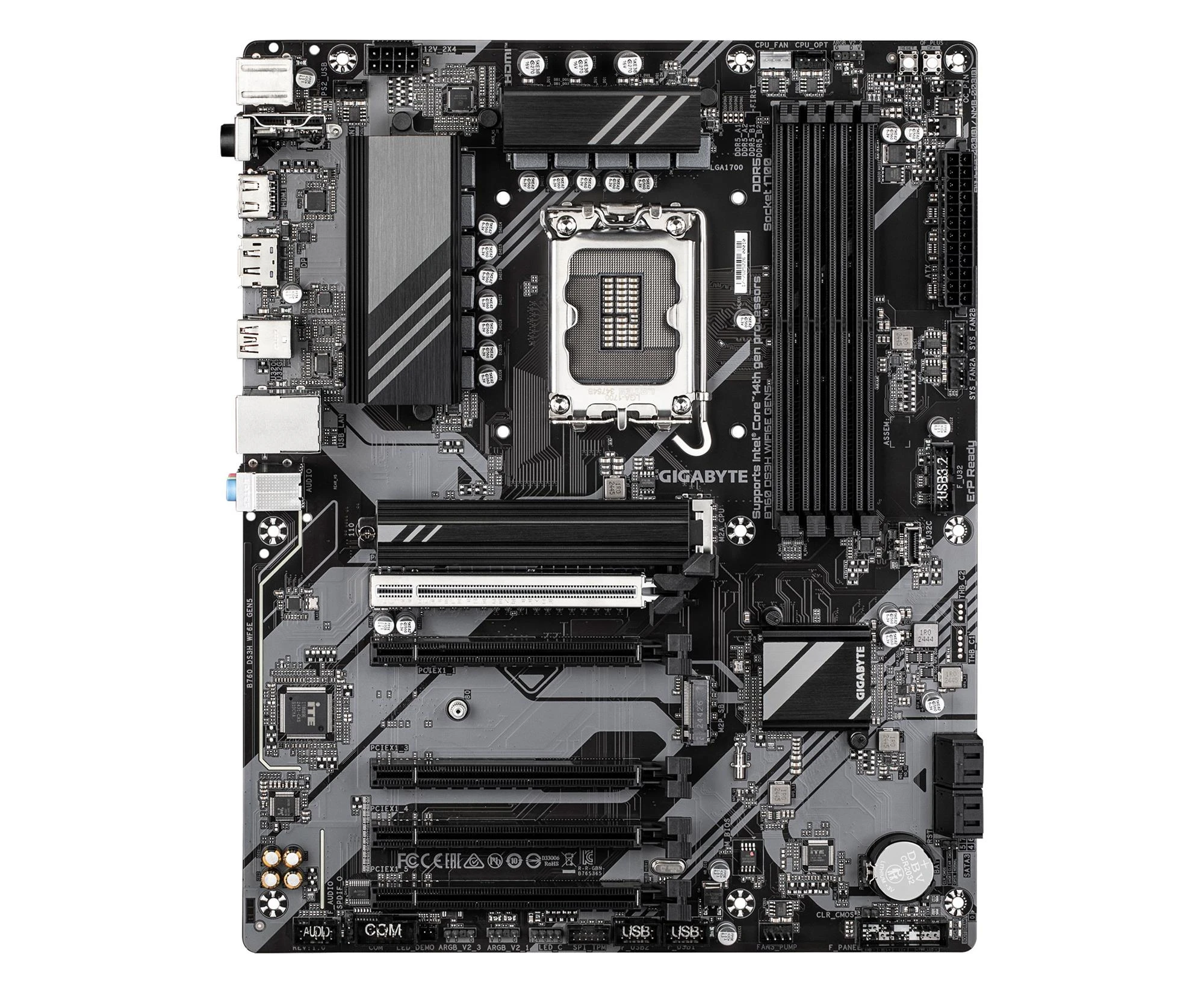 Gigabyte B760 DS3H WF6E GEN5 EU Конструкція блоку живлення: 8+2+1;