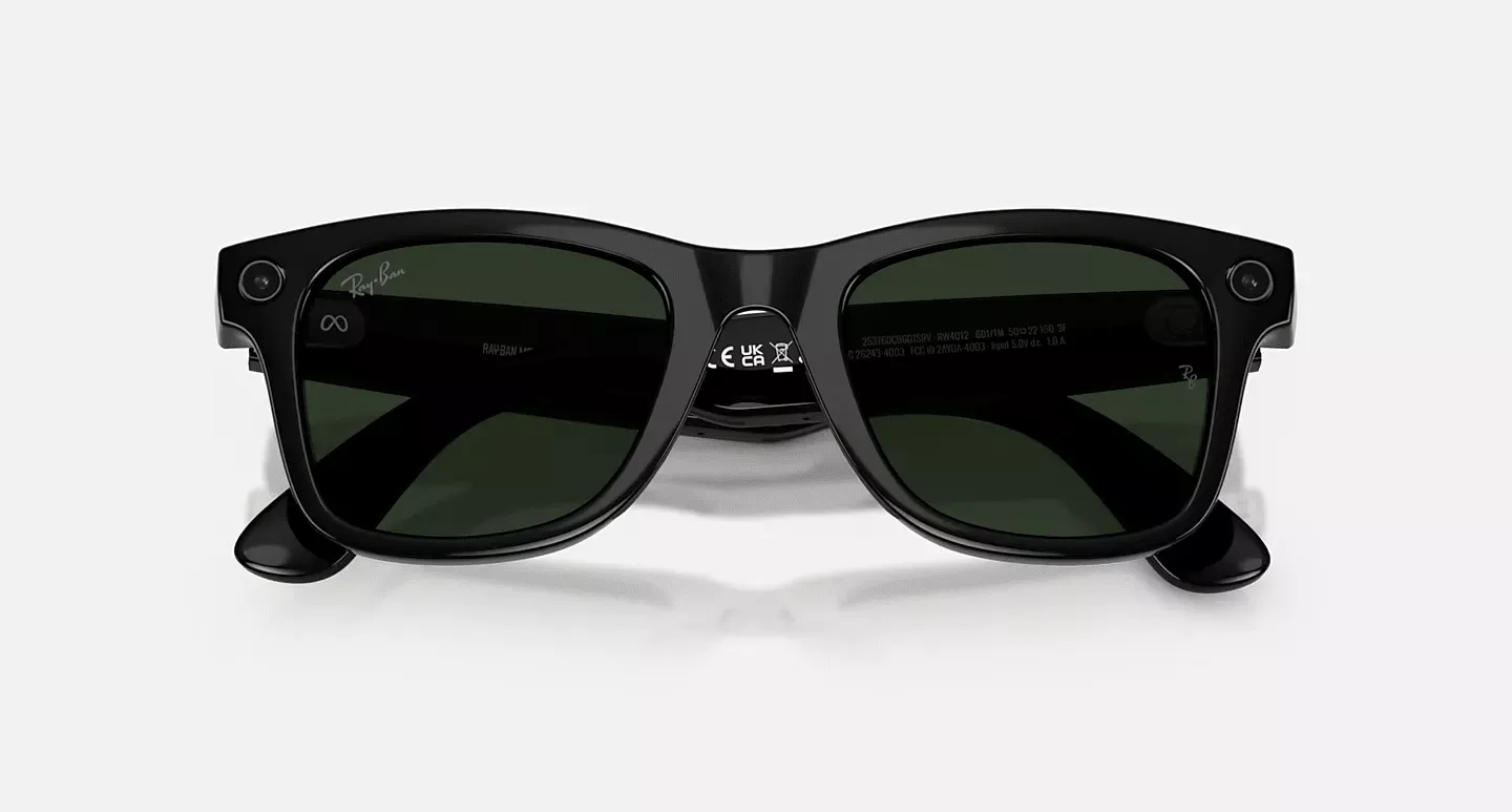 Ray-Ban Meta Wayfarer Gen2 LargeShiny Black Frame/Clear to Graphite Green Transit.Lens. RW4012 601/1M 53-22 Тип пристрою: Смарт-окуляри / Тип