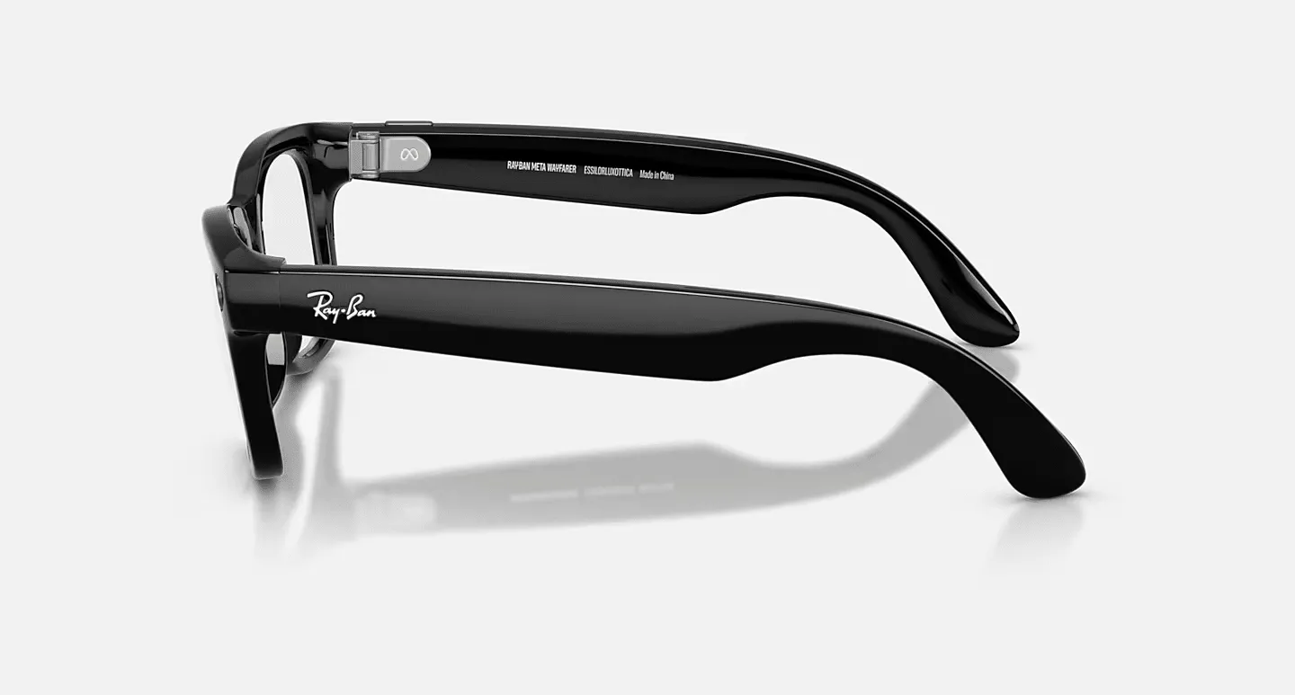 Ray-Ban Meta Wayfarer Gen2 Stand.Shiny Black Frame/Clear to Graphite Green Transit.Lens. (RW4012 601/1M 50-22)