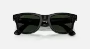 Ray-Ban Meta Wayfarer Gen2 Stand.Shiny Black Frame/Clear to Graphite Green Transit.Lens. (RW4012 601/1M 50-22)