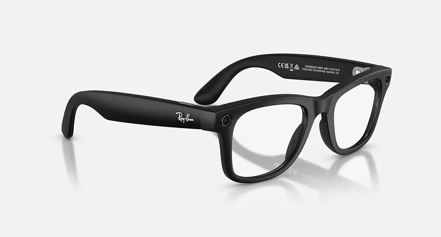 Ray-Ban Meta Wayfarer Gen2 Standard Matte Black Frame/Clear to Grey Transitions Lenses (RW4012 601S1Z 50-22)
