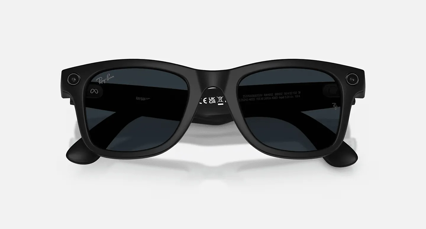 Ray-Ban Meta Wayfarer Gen2 Standard Matte Black Frame/Clear to Grey Transitions Lenses (RW4012 601S1Z 50-22)