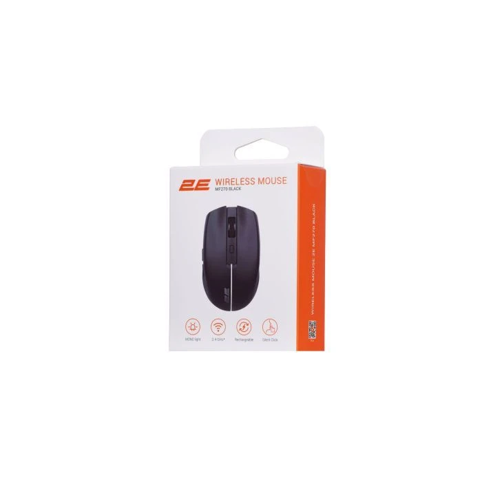 2E MF270 Silent Rechargeable Wireless Black (2E-MF270WBK.) (UA) ; Назначение: для ноутбука;