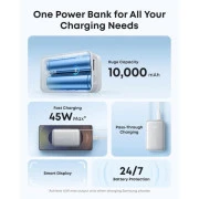 Anker Nano 10000mAh, 45W, Built-In USB-C Cable, white (A1638H21) (UA)