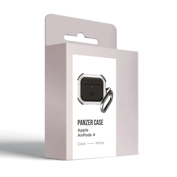 Чохол для навушників Armorstandart Panzer для Apple Airpods 4 White (ARM82553) (UA) ; Сумісність: Apple Airpods 4;