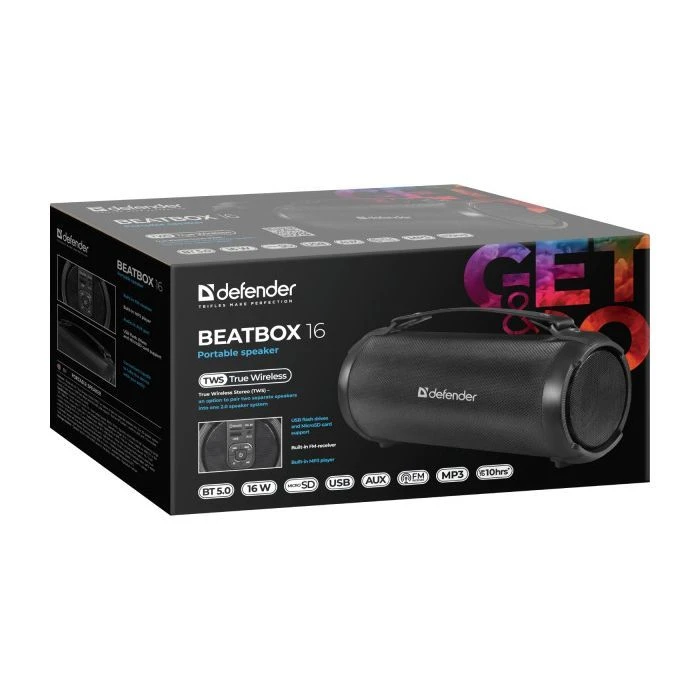 Defender Beatbox 16 Black (65216) (UA) ; Кількість смуг: 1; Інтерфейси: