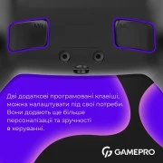 Геймпад GamePro 2.4G/BT 5.1/USB (Switch/PS/PC/iOS/Android) RGB Black (GPS20BDOC) (UA)