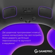 Геймпад GamePro BT 5.3/USB/2.4 ГГц (Switch/PC/iOS/Android) RGB Black (GPX13BDOC) (UA)