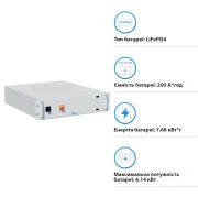 LiFePo4 Deye BOS-A 38.4V - 200Ah (BOS-A) (UA)