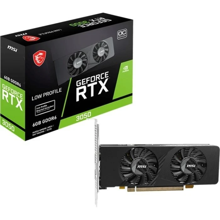 MSI GeForce RTX3050 6Gb LP E OC (RTX 3050 LP E 6G OC) (UA) ; Форм-фактор: низькопрофільна;