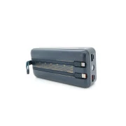 Remax 30000mAh, 22.5W, USB+Type-C, with cables Lighting+Type-C, Black (RPP-550) (UA)