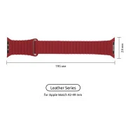 Ремінець для смарт-годинників Armorstandart Leather Loop для Apple Watch 49/46/45/44/42 (Series 1-3) Red (ARM45824) (UA)