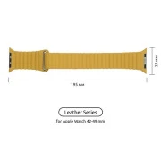 Ремешок для смарт-часов Armorstandart Leather Loop для Apple Watch 49/46/45/44/42 (Series 1-3) Yellow (ARM57842) (UA)