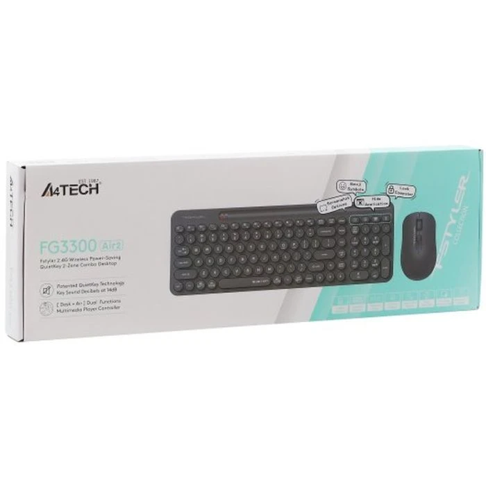 A4Tech FG3300 Air2 USB UA Grey (4711421997416) (UA) ; Конструкция: мембранная;