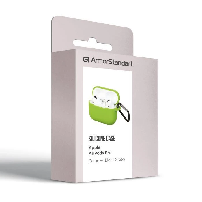 Чехол для наушников Armorstandart Silicone Case для Apple Airpods Pro Light Green (ARM56084) (UA)