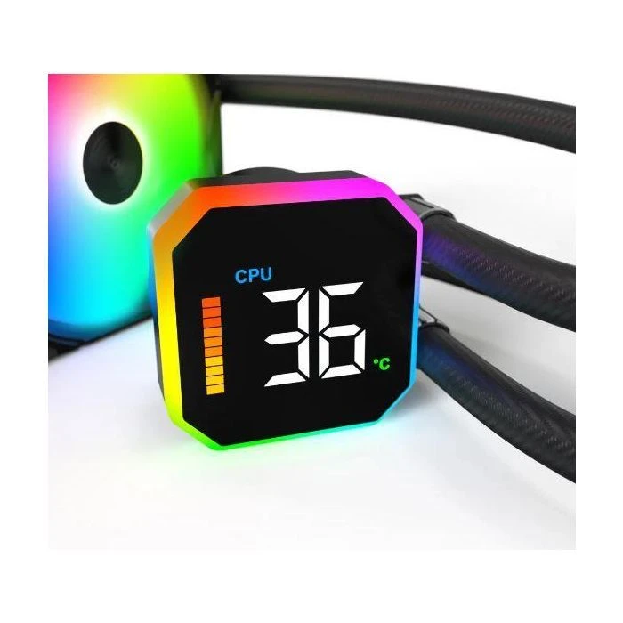 Кулер для процесора MONTECH HYPERFLOW DIGITAL 360 (B) (UA) ; Матеріал радіатора: алюміній;