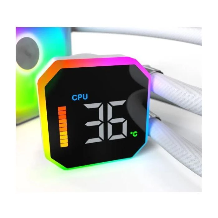 Кулер для процесора MONTECH HYPERFLOW DIGITAL 360 (W) (UA) ; Матеріал радіатора: алюміній;