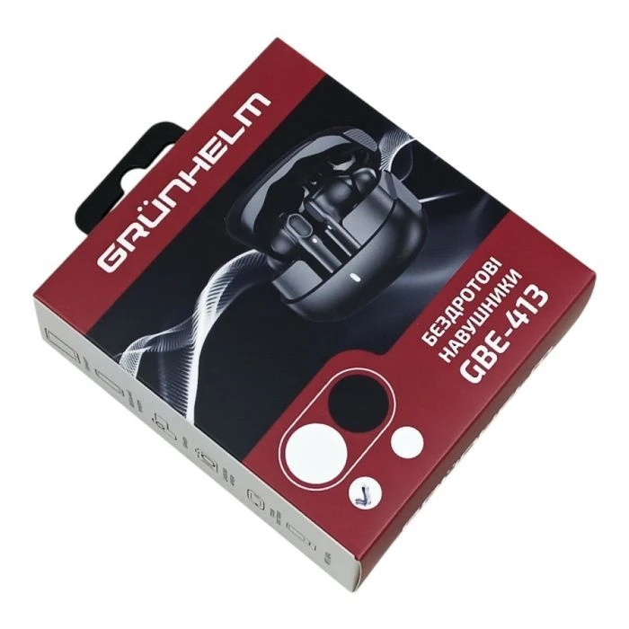 Наушники Grunhelm GBE-413 Wireless White (138236) (UA) ; Вес: 51 г;