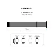 Ремінець для смарт-годинників Armorstandart Nylon Band для Apple Watch 42 (Series 11-10)/41/40/38 Mint (ARM57850) (UA)