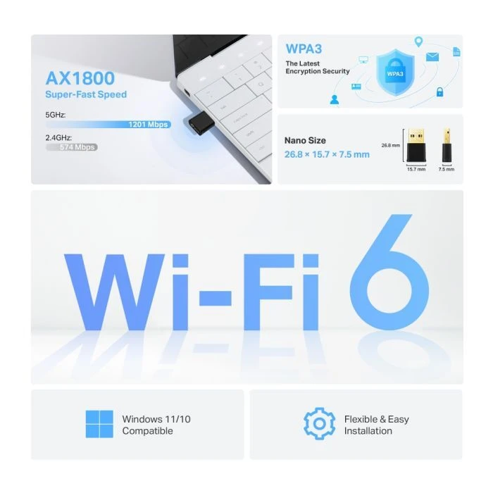 Сетевая карта Wi-Fi TP-Link Archer TX20U Nano (ARCHER-TX20U-NANO) (UA)