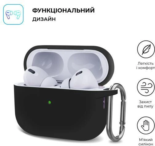 Чохол для навушників ArmorStandart Чохол Hang Case для Apple AirPods Pro 2 Black (ARM68601) (UA) Бренд: ArmorStandart; Сумісність: Apple