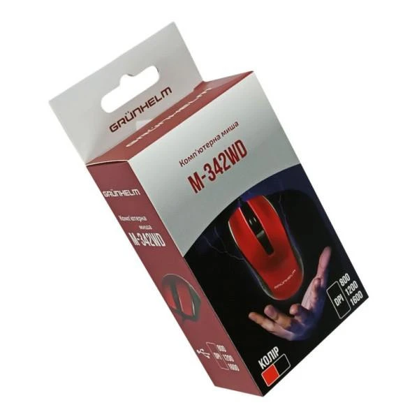 Grunhelm M-342WD USB Red (126867) (UA) Бренд: Grunhelm; Проводное