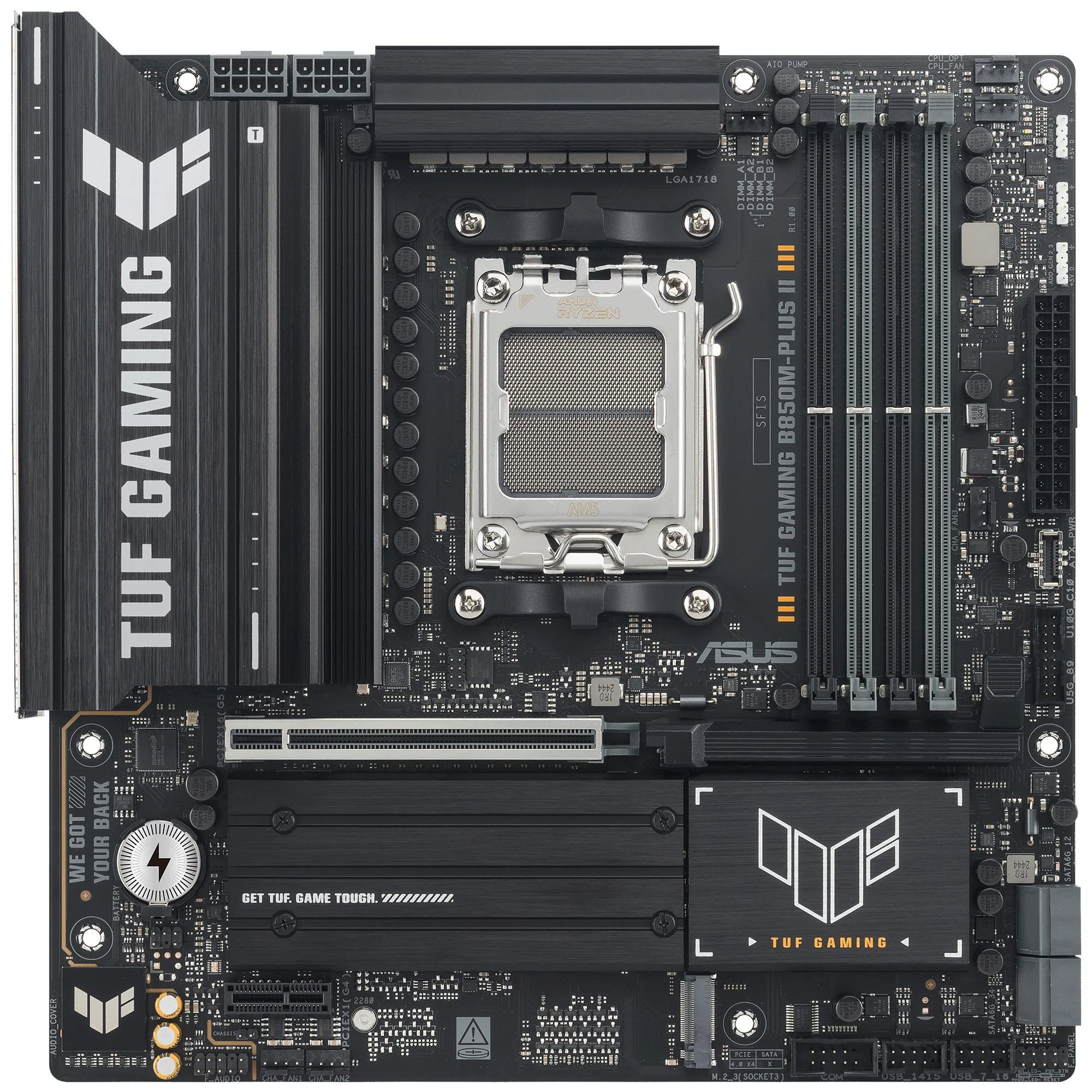 Asus TUF Gaming B850M-Plus II Socket AM5 (UA) Сокет: AM5; Чипсет: AMD B850; Тип