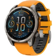 Смарт-часы Garmin Fenix 8 47mm AMOLED Sapphire Graphite DLC Titanium with Spark Orange Silicone (010-02904-19) (UA)
