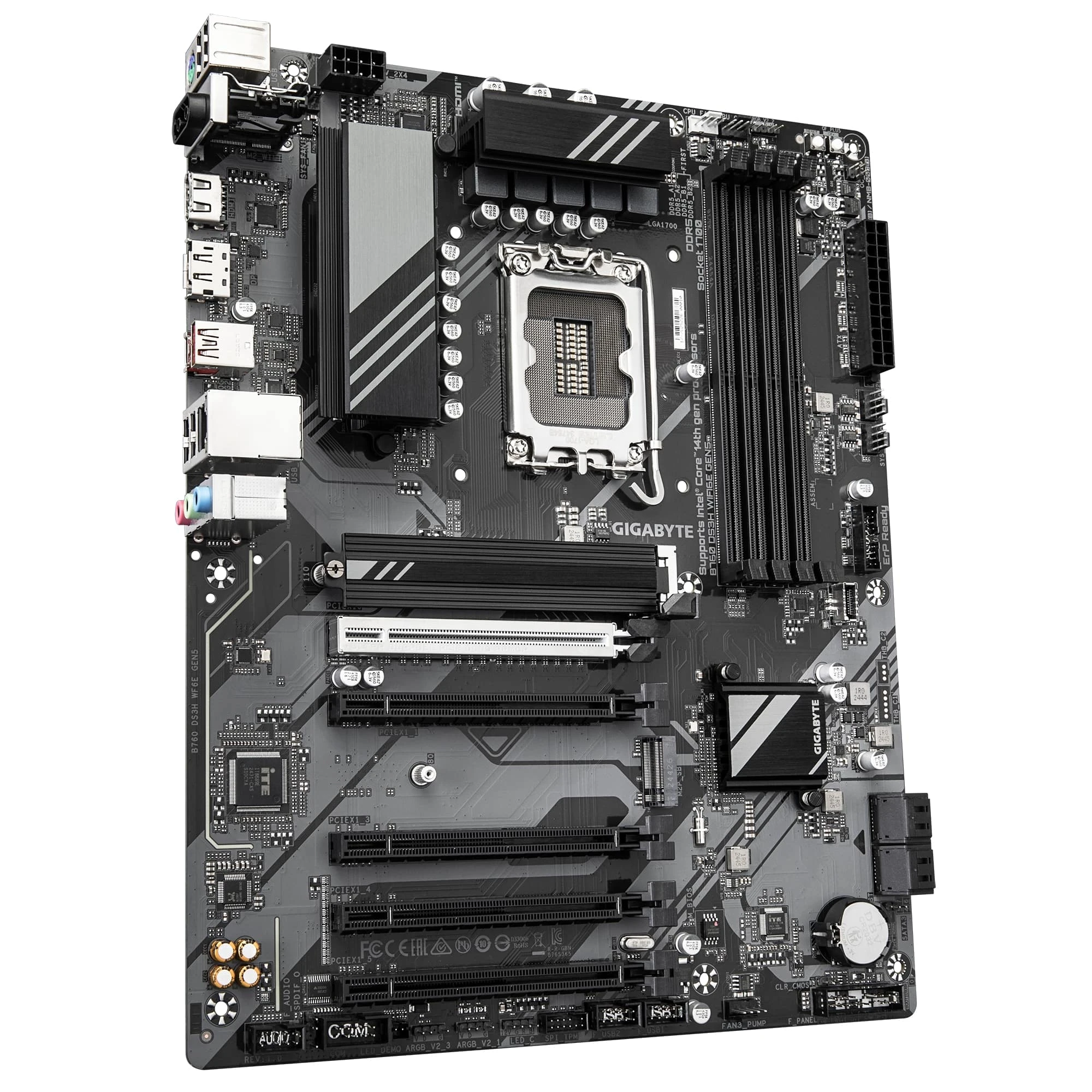 Gigabyte B760 DS3H WF6E GEN5 Socket 1700 (UA) Сокет: LGA1700; Чіпсет: Intel B760; Тип