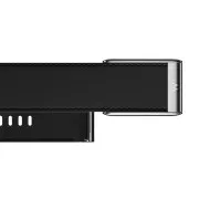 Ремешок WHOOP LeatherLuxe Straight Band | Black/Cream with Titanium - Size L для WHOOP 5.0 (810114362143)