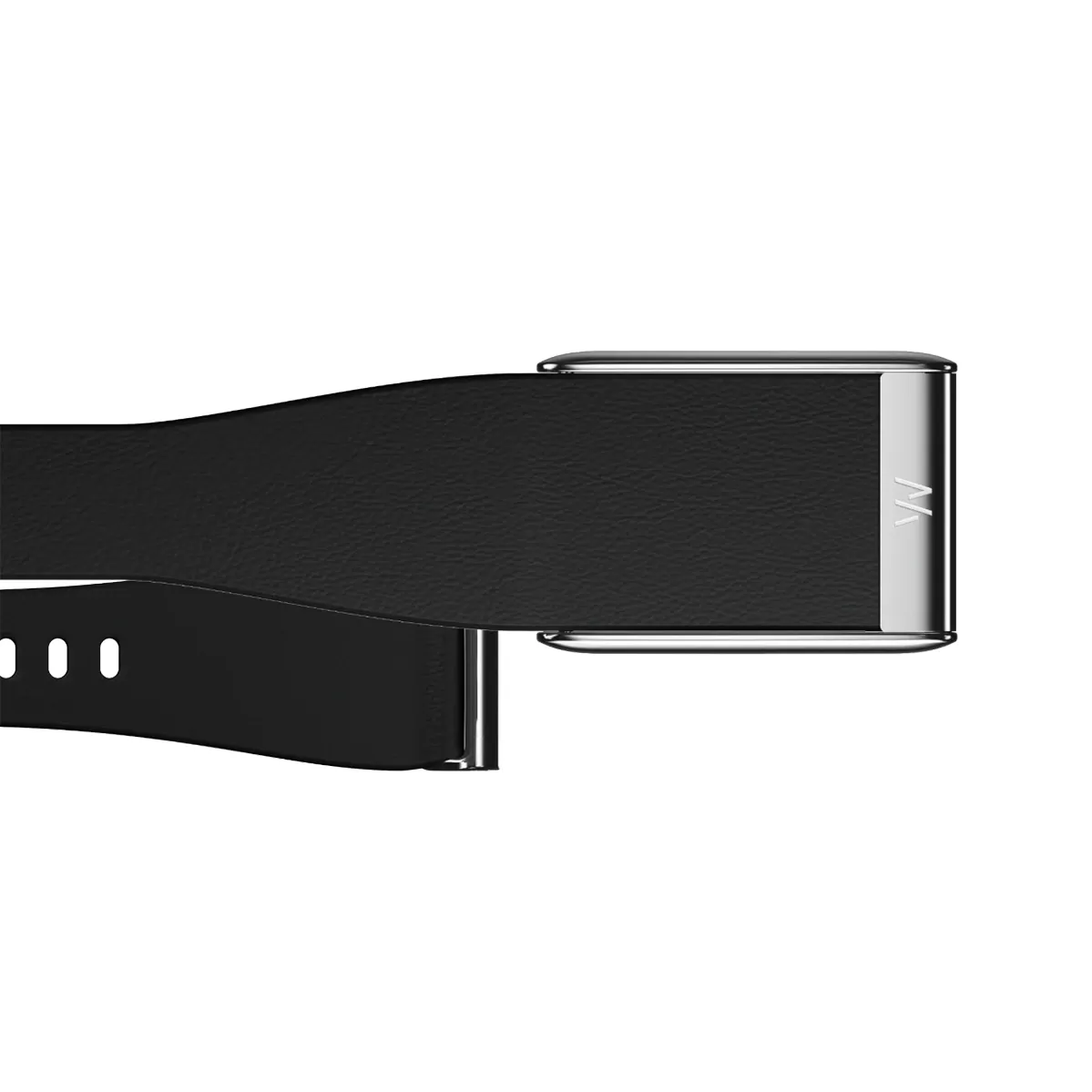 Ремешок WHOOP LeatherLuxe Tapered Band | Black with Titanium - Size S для WHOOP 5.0 (810114362112) Бренд: WHOOP / Совместимость