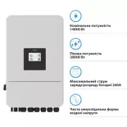 Солнечный инвертор Deye SUN-15K-SG05LP3-EU-SM2 15кВт (SUN-15K-SG05LP3-EU-SM2) (UA)