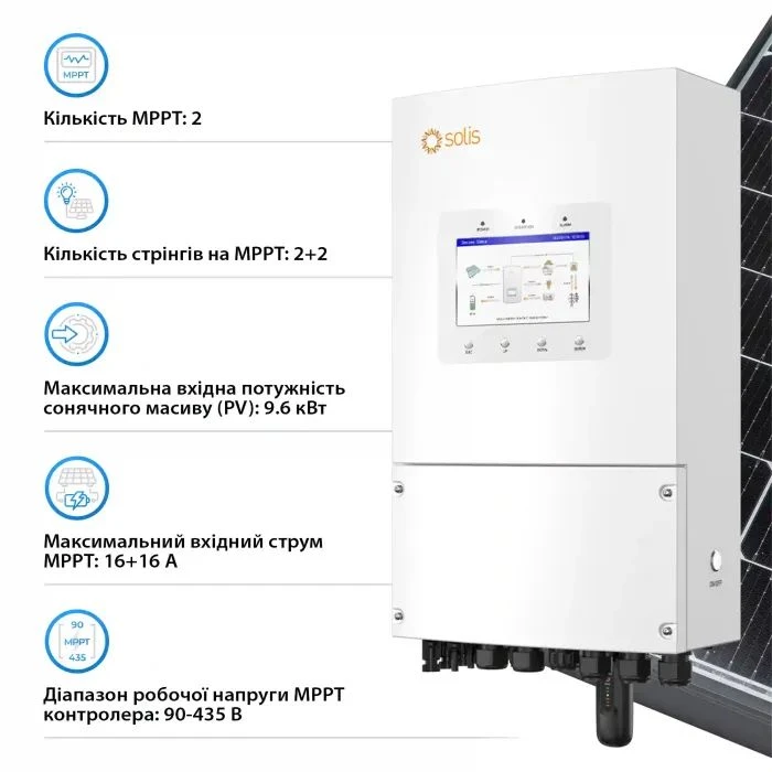 Сонячний інвертор Solis S6 6kW (S6-EH1P6K-L-PLUS) (UA)