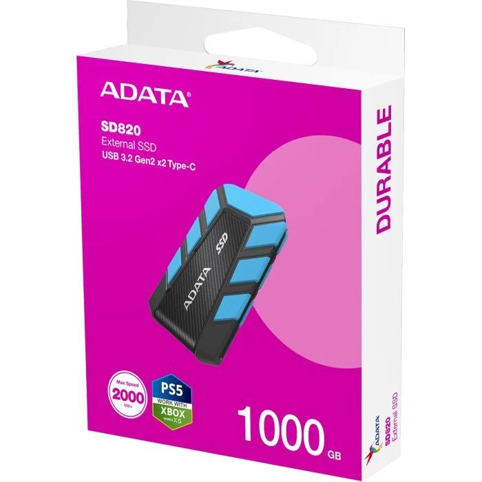 USB 3.2 1TB SD820 ADATA (SD820-1000G-CBU) (UA) Тип накопителя: внешний; Объем