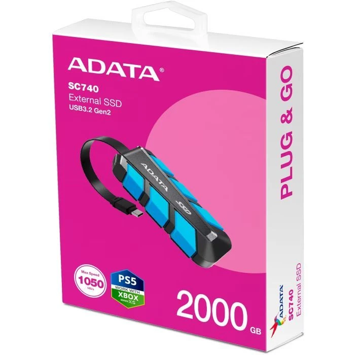 USB 3.2 2TB SC740 ADATA (SC740-2000G-CBU) (UA)